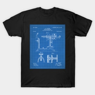 Ophthalmoscope Patent - Optometrist Eye Doctor Office Art - Blueprint T-Shirt